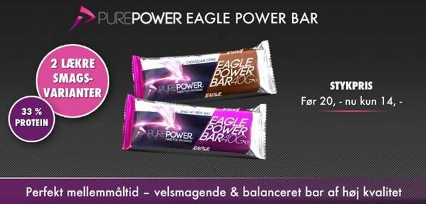 PurePowerdk's tweet photo. Spar 40% på den ultimative sportsbar. 33% protein, højt fiberindhold og gode kulhydrater: http://t.co/FR1kiNuGKH http://t.co/B4w8RCXSRh