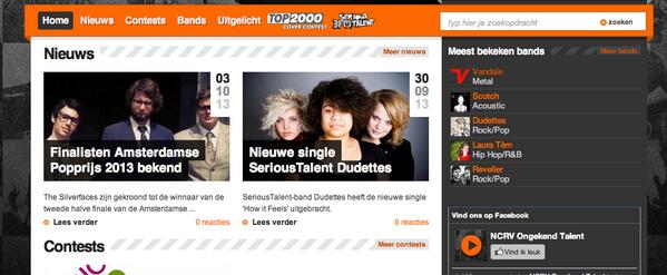 VandaleBand's tweet photo. Vandale bovenaan in lijst meest bekeken bands!! @ongekendtalent http://t.co/Hf6ssTdZhA