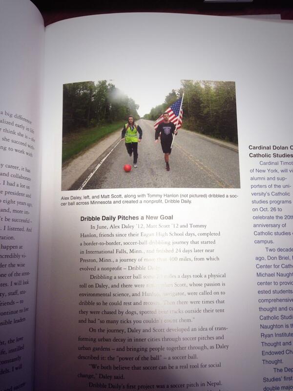 DizzLowney's tweet photo. Look who made an appearance in the St. Thomas alumni magazine! @A_Daley23 @dribbledaily http://t.co/0tdYEDU89x