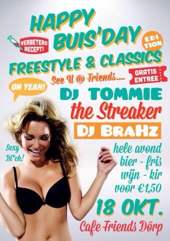 DJ_BraHz's tweet photo. Zin in! HAPPY BUIS'DAY!! Met @TommieWilms &amp; @bart_janssen85 !! @FRIENDSDORP #RT http://t.co/yKQdMXk0wr