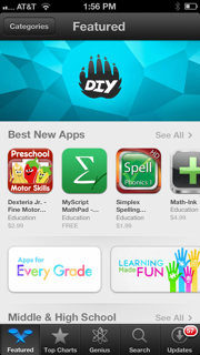 Apple is featuring Dexteria Jr. in Best New Apps &amp; Best Apps for Kids 5 @ under. Now runs on iPhone. Upgrade is free.