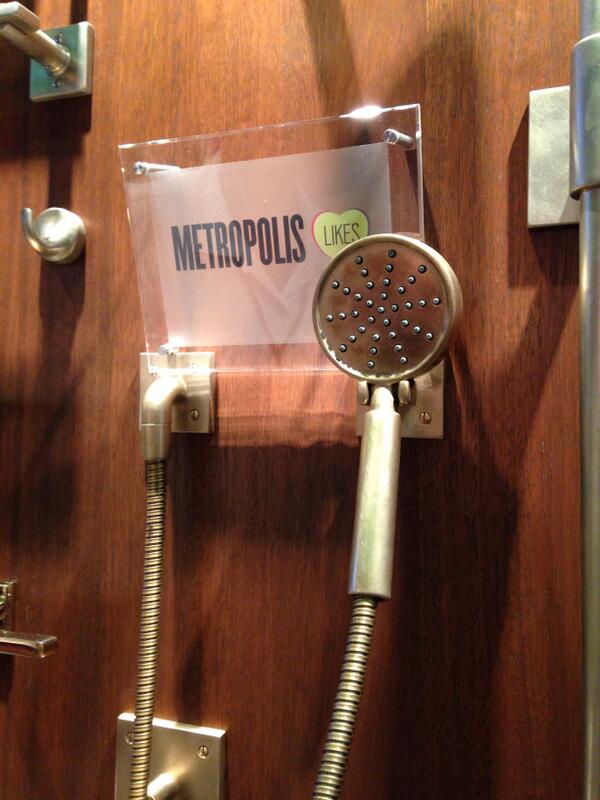 MetropolisMag's tweet photo. Sun Valley Bronze receives a #MetropolisLikes award for their bronze hand held shower fixture at #WestEdge #3MAM http://t.co/WFaU5an0n7