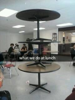 amberdevries2's tweet image. this is what happens at lunch!