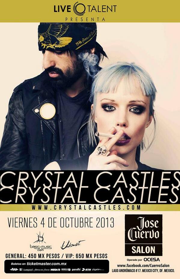 LFanzine's tweet photo. ¿Listos para @CRYSTALCASTLESS mañana en el @CuervoSalon? #CCASTLESMX http://t.co/zN7LgG9oLx