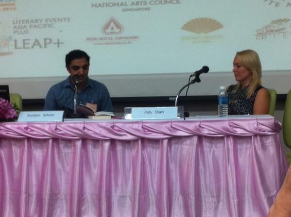#ReachingTheWorld Sunjeev Sahota #Granta 2013 and Katy Shaw at #APWriters in Bangkok. Fabulous discussion!