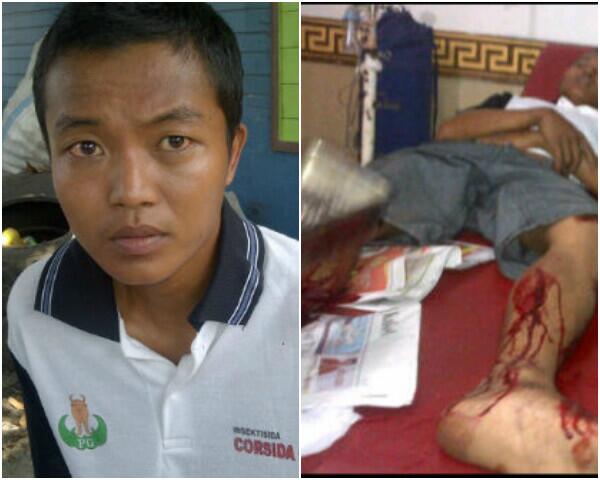 Foto tersangka pembunuhan Mahasiswi Unlam yang telah ditangkap dan di DOR.  #RK