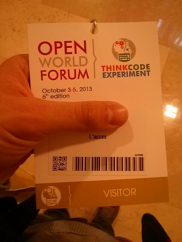 Fin de semaine chargé : d'un côté la #MakerFaireRome et de l'autre l'#OWF13 ! L'ACCES représenté aux deux événements.