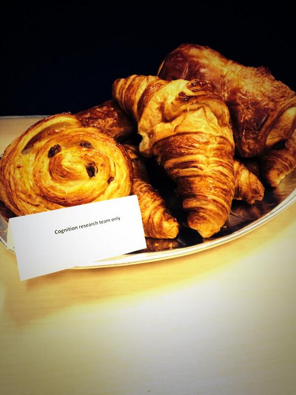 I love my group at work #croissants #cognitionresearch #placementlove