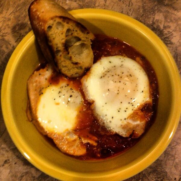 stephmbarb's tweet image. @Mariobatali Did my #eggsinhell turn out ok? #heymb