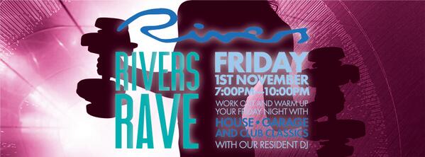 RiversGym's tweet photo. Join us next month for our first Rivers Rave, http://t.co/Ag3jRktcVi Get pumped up for your #fridaynight! http://t.co/MrIGTd60L2