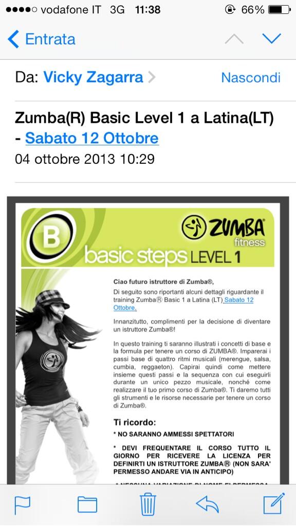 Arianna_Masi's tweet image. Ci vediamo Sabato! 😏😘 #zumbainstructortraining #basic1 #formazione #instruttori @VickyZagarra