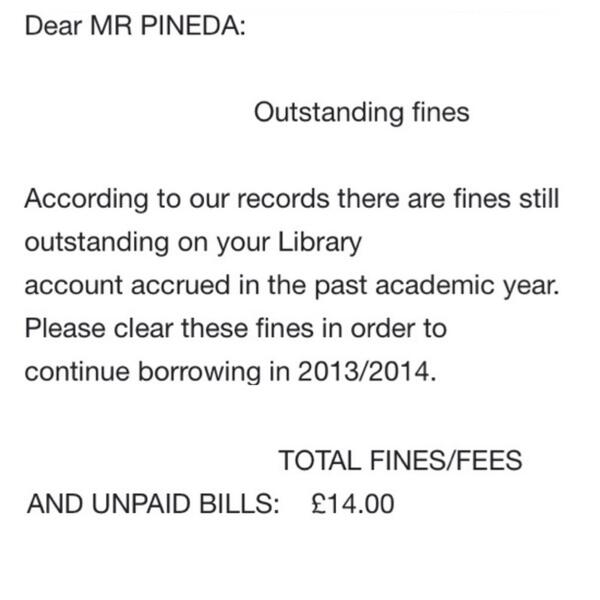 brgrlife's tweet image. FFS. could have just bought a book for that amount. #libraryfines