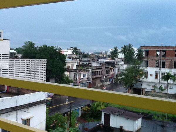 rajchhikara's tweet image. View from my office on a rainy day