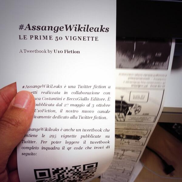 micheleaquila's tweet photo. oggi a Ferrara presentiamo il Tweetbook su #AssangeWikiLeaks pubblicato su @u10fiction con @channeldraw #AssangeFe http://t.co/8TVqqma5RD