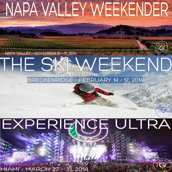 JoinTheGetaway's tweet photo. You can never take too many vacations! Napa Valley, The Ski Weekend, &amp; Experience Ultra are all coming up quick! http://t.co/uuAQfBS60b