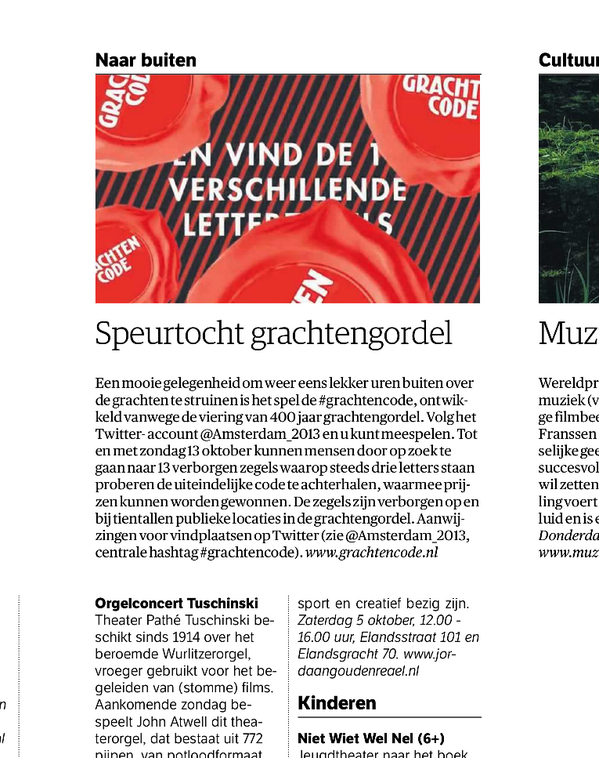 Arienne_P's tweet image. Leuk! Zoek de zegels, kraak de code "@Amsterdam_2013: het 1e #grachtencode-weekend on.fb.me/grachtencode http://t.co/FTduqzb4Jg"