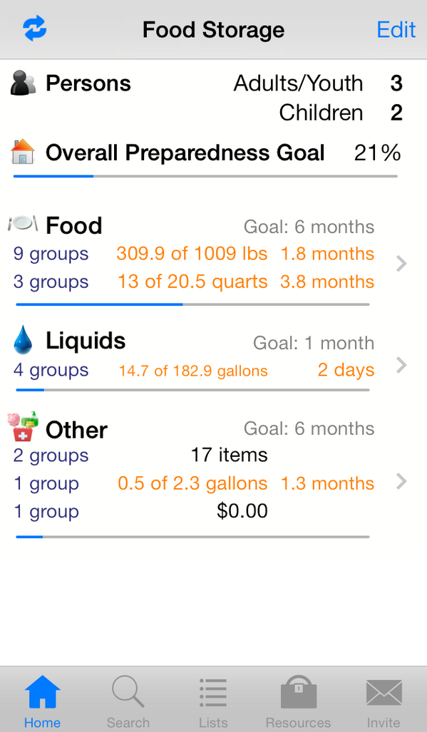 foodstorageapp's tweet photo. Running iOS 7 yet? Our next release (4.60) will use the brand new look. All iOS users will get a nice new feature! http://t.co/8LlfB2YiF3