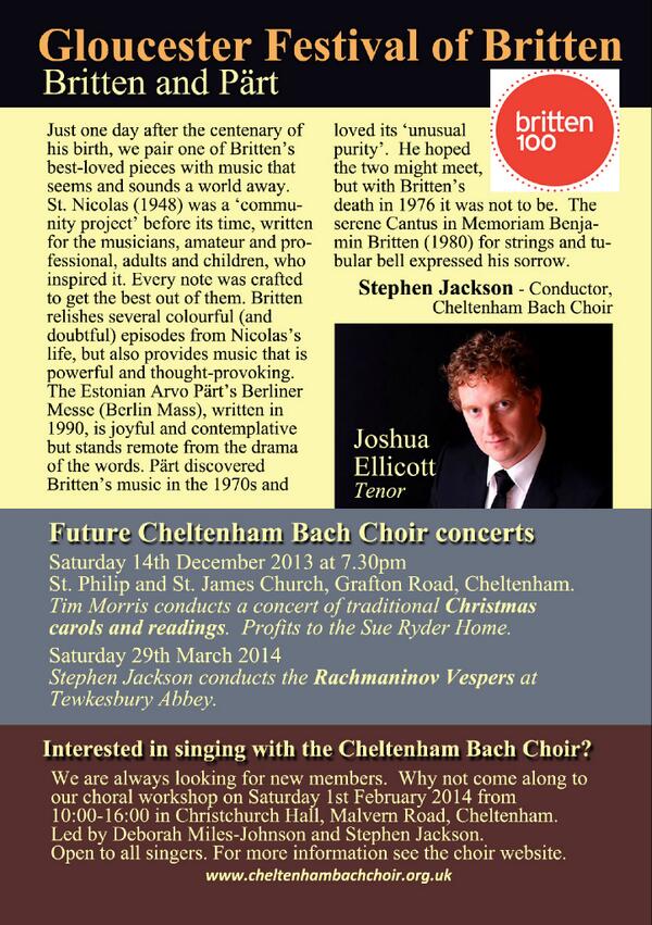 More information about our next concert <a href="/GlosCathedral/">Gloucester Cathedral</a> #britten100