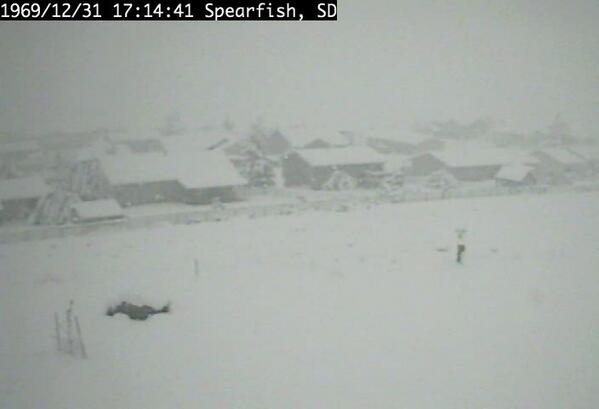 Yikes! Check out webcam at Spearfisth, SD! Winter has arrived there!