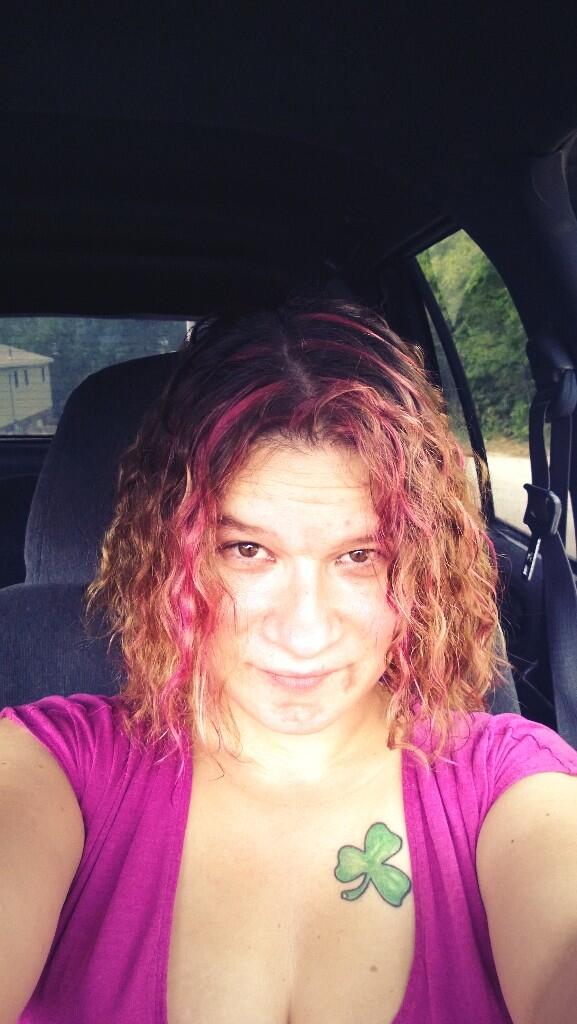 Did my hair in pink highlights to show my support for breast cancer awareness half my cost was donated