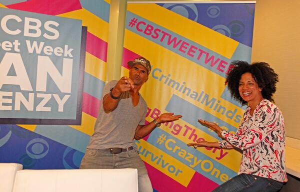 criminalminds's tweet photo. Did you tweet along with @shemarmoore during #CBSTweetWeek? Check out the highlights here!: http://t.co/6wsda0irtL http://t.co/Da26gi9lAn