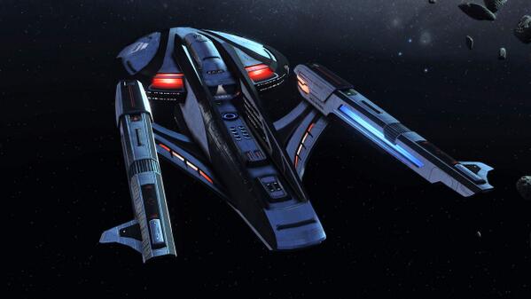 trekonlinegame's tweet photo. We added another image to the #STO gallery! You'll learn about the Avenger Class Battle Cruiser in Blogs next week. http://t.co/QmYBda0i3j