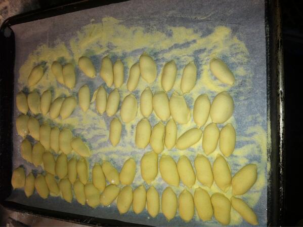 Housemade shells for one of tonight's CRaVings. Starting to smoke the Bronzino in a couple minutes as well.