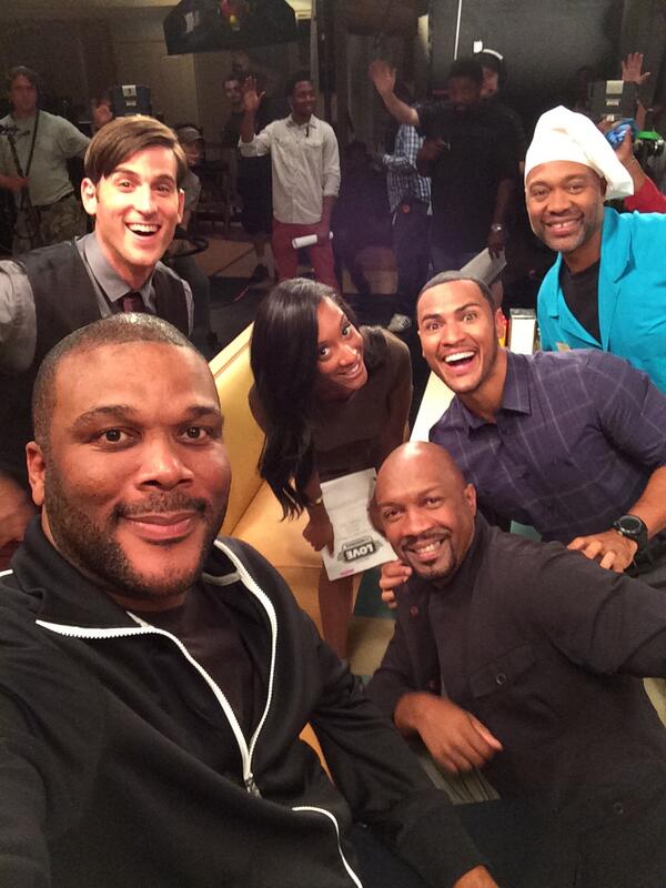 tylerperry's tweet photo. On set with the cast of Love Thy Neighbor. Starting again!! http://t.co/sl3Ul4aHMC