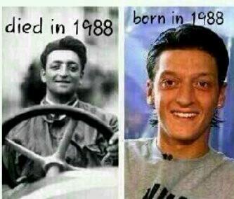 Shivam on X: Enzo Ferrari died in 1988. Mesut Ozil was born in