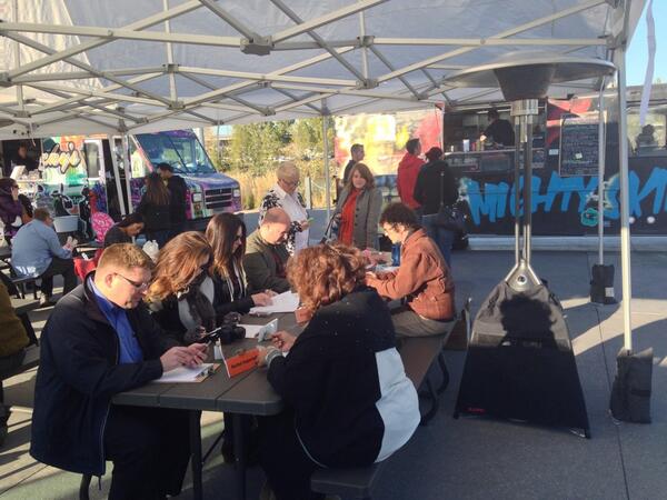 EastVillageYYC's tweet photo. Judges getting ready! #feastintheeast #evnow #evfood http://t.co/aDbR7H8NFe