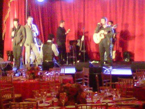The Tenors rehearsing for the Mayors Gala