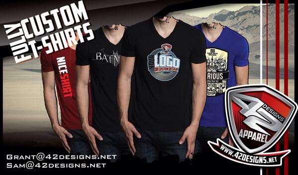 Why not make yourself or your team some awesome new shirts? Custom made by us.