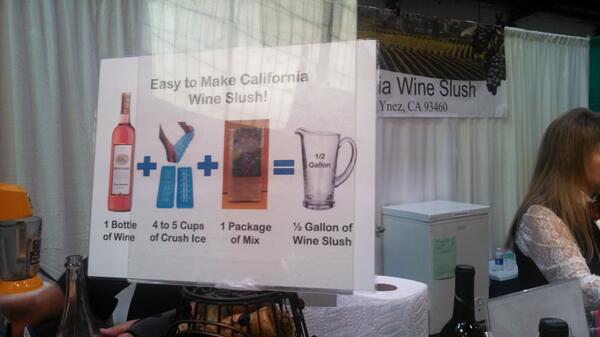 writer_tara's tweet photo. Wine slush at the San Diego Harvest Festival! http://t.co/OwCPf6XQZN