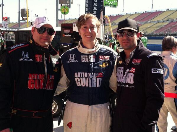 Hanging out at the track with @SIGNandDGMag. Can't wait for the race tonight! <a href="/PantherRacing/">Panther Racing</a>