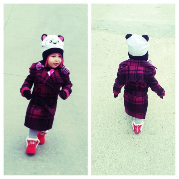my baby girl is such a little diva 😌💁 struttin' her new winter stuff ❄️⛄️😊 #perfectlyadorable 😍😚