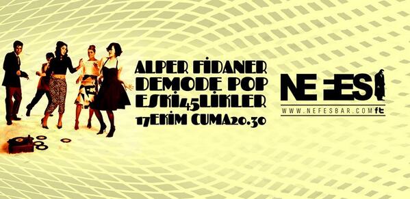 NefesBar's tweet photo. @DemodePop 
18 ekim cumartesi 20.30 http://t.co/OrRLArpaU8