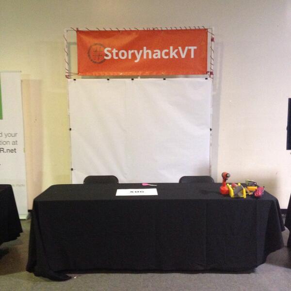 _storyhack's tweet image. Go big or go home. We’re the tall booth downstairs at the #techjam2013 . Come write stories with us #StoryhackVT #btv