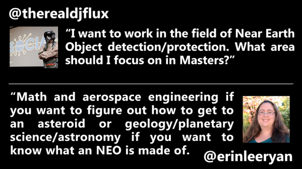 NASAShutdown's tweet photo. Any defenders of Earth in the crowd tonight? Great question from none other than @therealdjflux. #AskTweeps http://t.co/FM2D0EUQWV