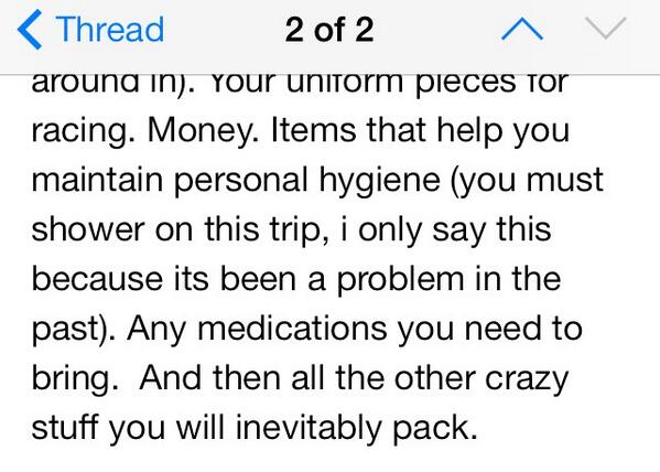 TBC does #HOCR packing list