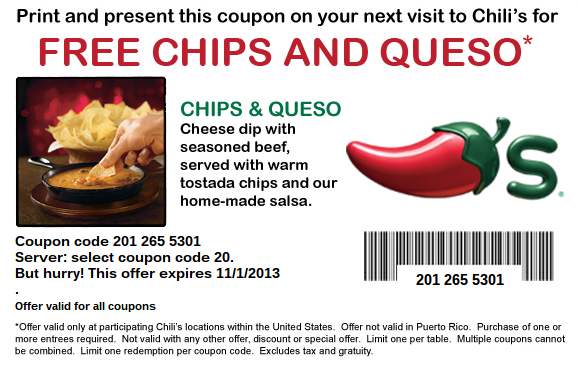 $10% off chilis coupon