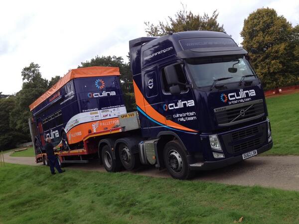 Getting our bus in place at Somerley Park @RallyeSunseeker