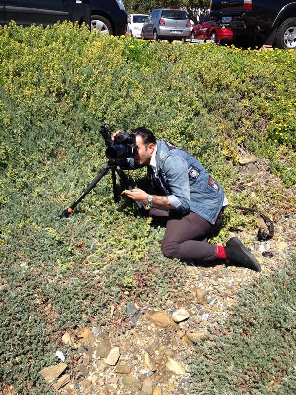 Rich in action at today's @ELLEmagazineSA shoot