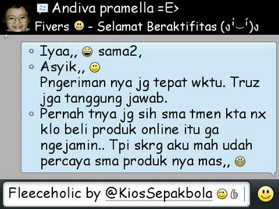 KiosSepakBola's tweet photo. Kepuasan customer Fleeceholic yg diservice secara total oleh customer service kami. :D http://t.co/padujUVC0w