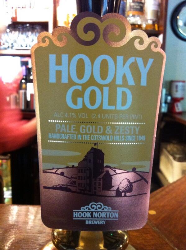 Thanks to <a href="/HookyBrewery/">Hook Norton Brewery</a> <a href="/HookyJames/">James W Clarke</a> for a brew of Hooky Gold. It's on tap today and over the weekend.