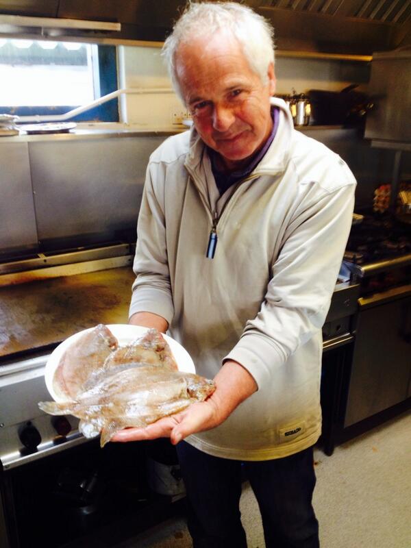 Local day boat lemon sole in the hands of GOD! On the specials board today! #bigupbude
