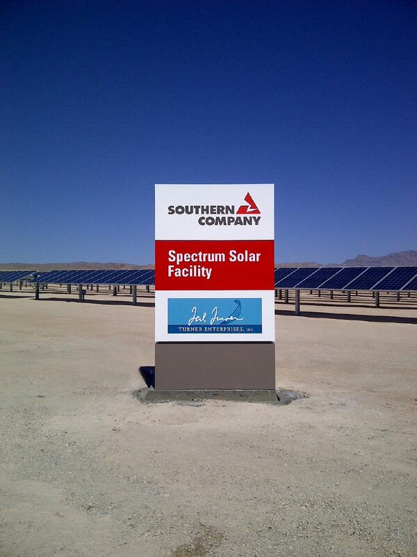SouthernCompany's tweet photo. Southern Power's Spectrum #Solar Facility in Nevada has begun commercial operation. http://t.co/sUSGSzjfZ8 http://t.co/e90mMvsaMk