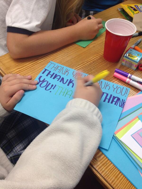 kplomgren's tweet image. 7th graders writing letters @HoltonArms @TheBertShow #bigthankyou