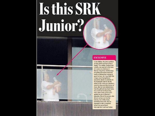 iamSoma55's tweet image. @drshahrukh @iamsrk First Picture captured #ApRam the newborn to #SRK , it&apos;s cute ^__^