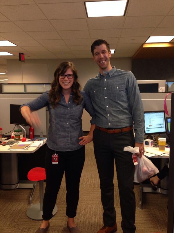 MedappaSagari's tweet photo. @ESStrategery it's Denim Friday for the small format's team! http://t.co/GZJmISzkHE
