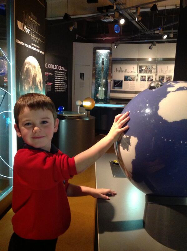 MrsMWM's tweet photo. Spaceport - he's got the whole world in his hands! http://t.co/lun8d0Xuk5
